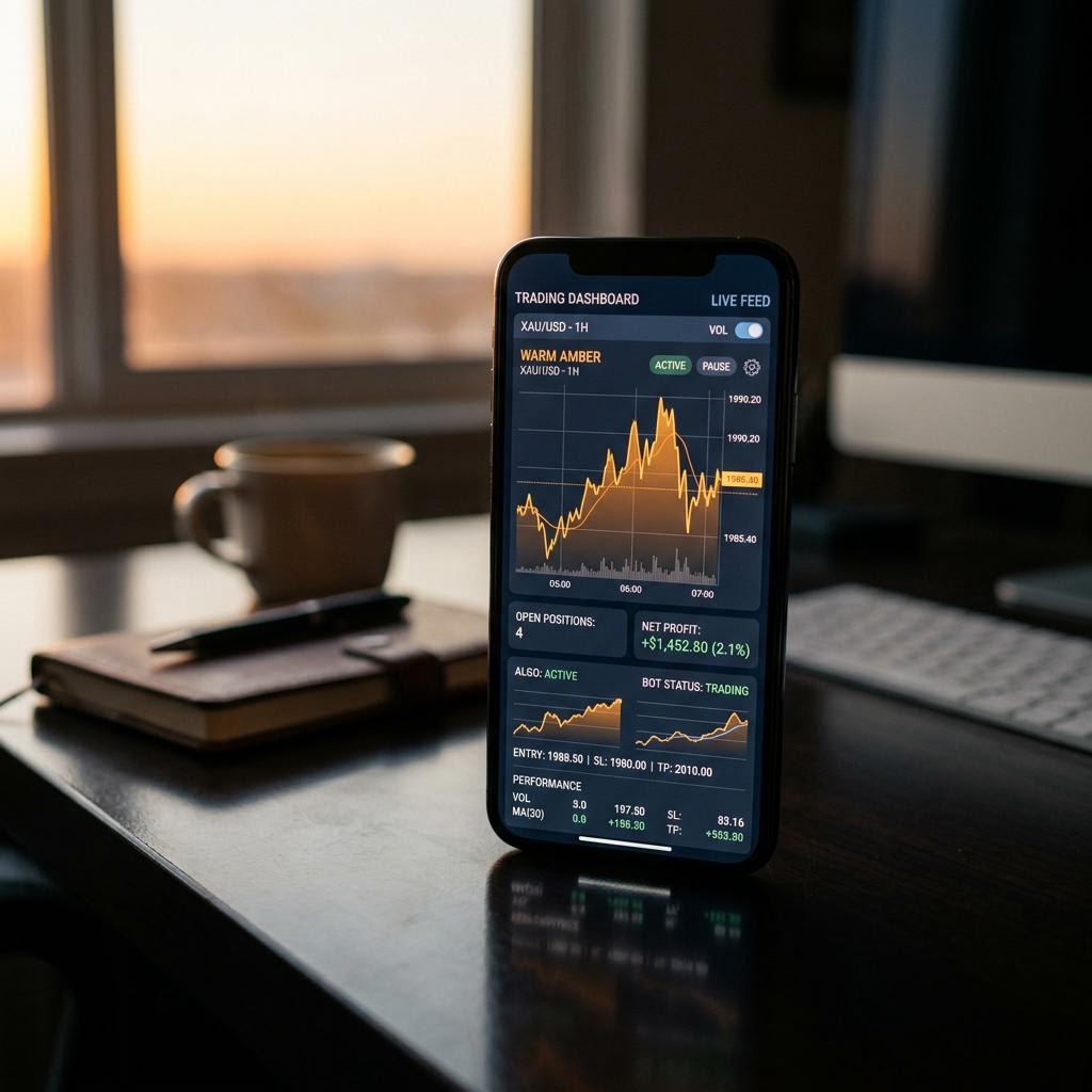 Trxvector Trading Dashboard auf dem Smartphone